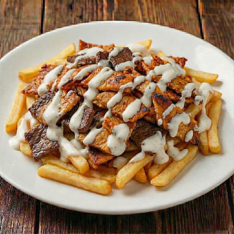 Mixed (Chicken and Beef ) Shawarma and Fries Plate