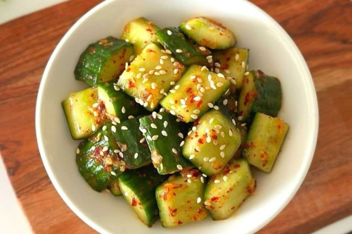 Spicy cucumber salad