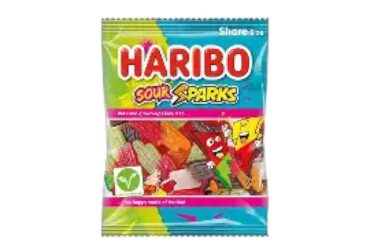 Haribo Sour Sparks (100g) (334 Cal)