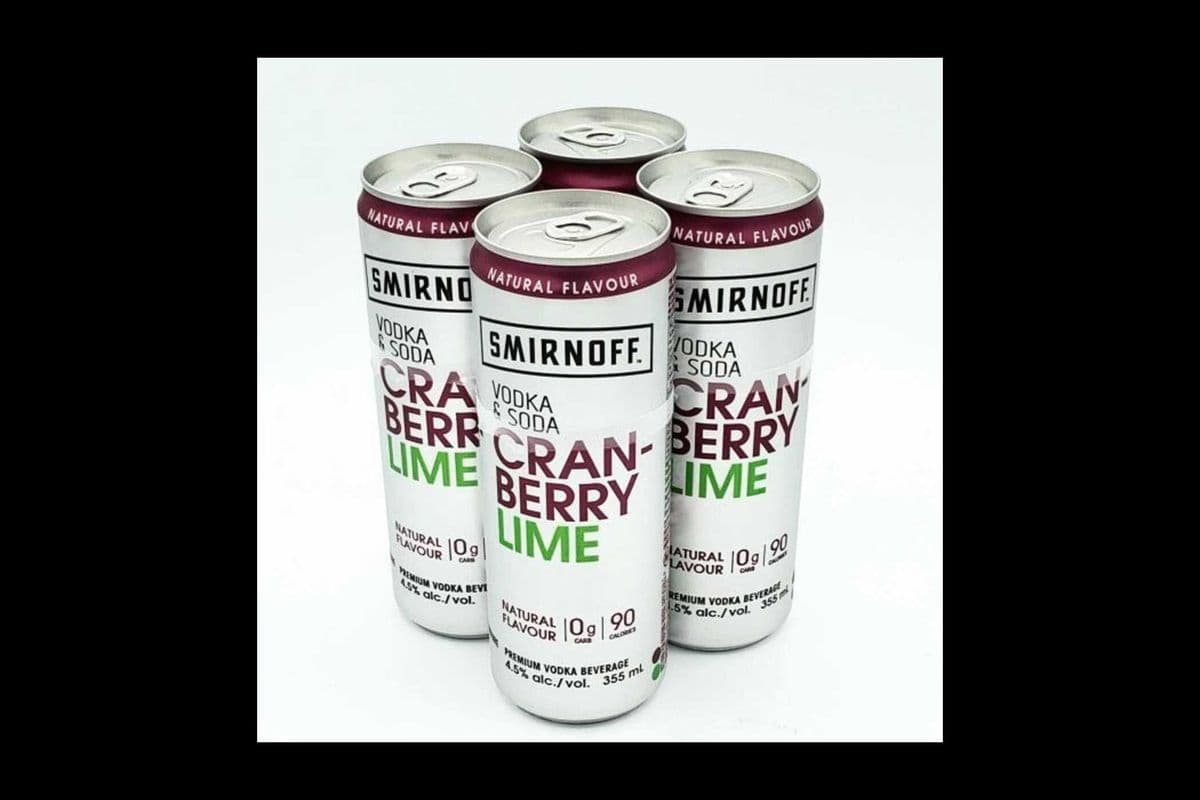 SMIRNOFF VODKA & SODA CRANBERRY LIME (4 x 355ML CANS) (4 x 355ML)