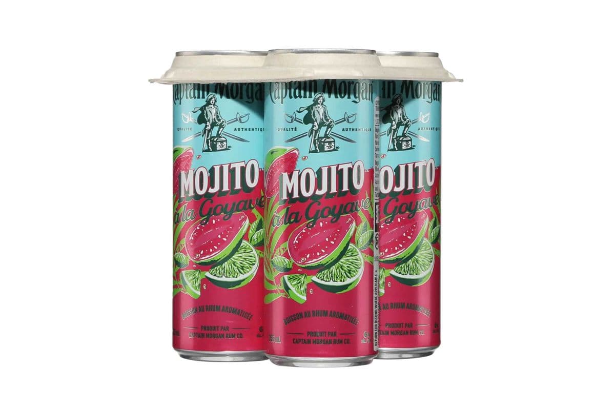 Captain Morgan Guava Mojito Rum Beverage (4 Cans) (4 x 355ml)