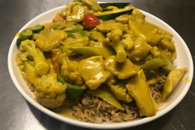 D10. Curried Chicken Fried Rice