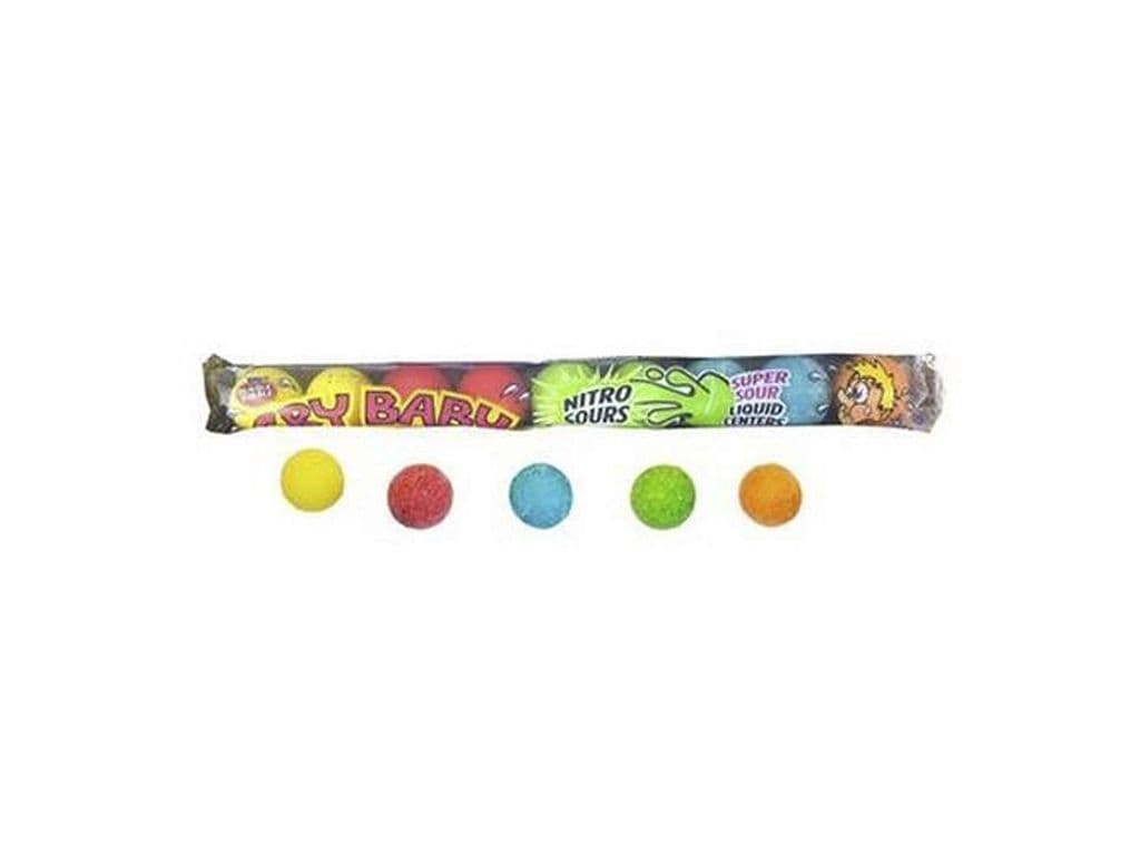 Cry Baby Nitro Sour Liquid Filled Gumballs 9 Pack Bubble Gum 65g