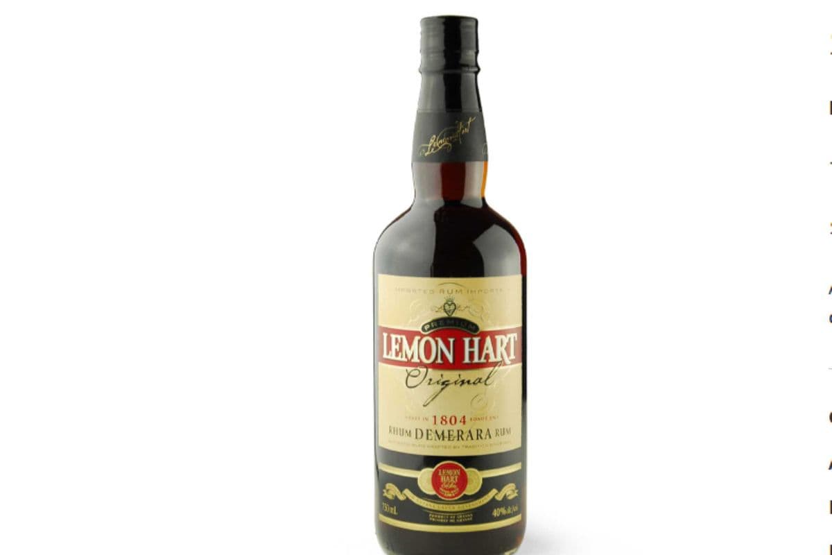 LEMON HART RUM 750ML (1 x 750ML)