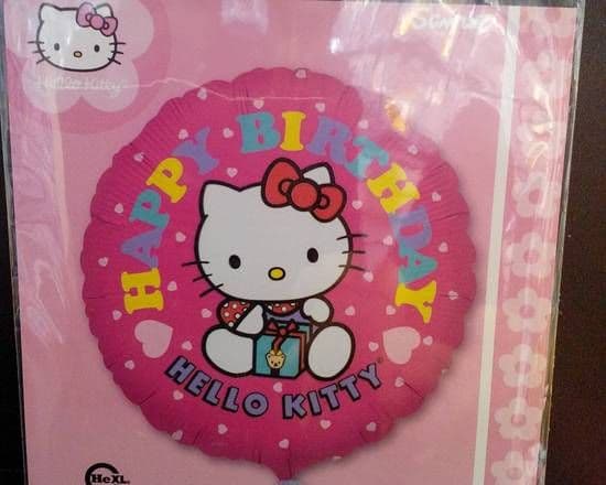 17" Round Foil Balloons (Hello Kitty)
