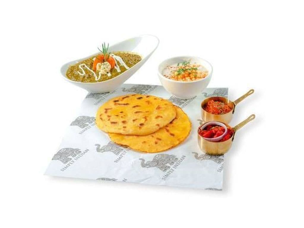 Makki Roti and Saag Plate