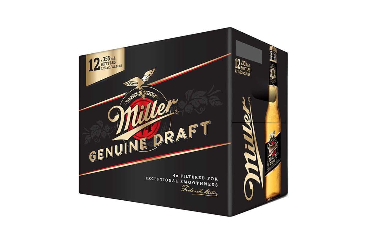 Miller Genuine Draft (12 x 355 ml Bottle)