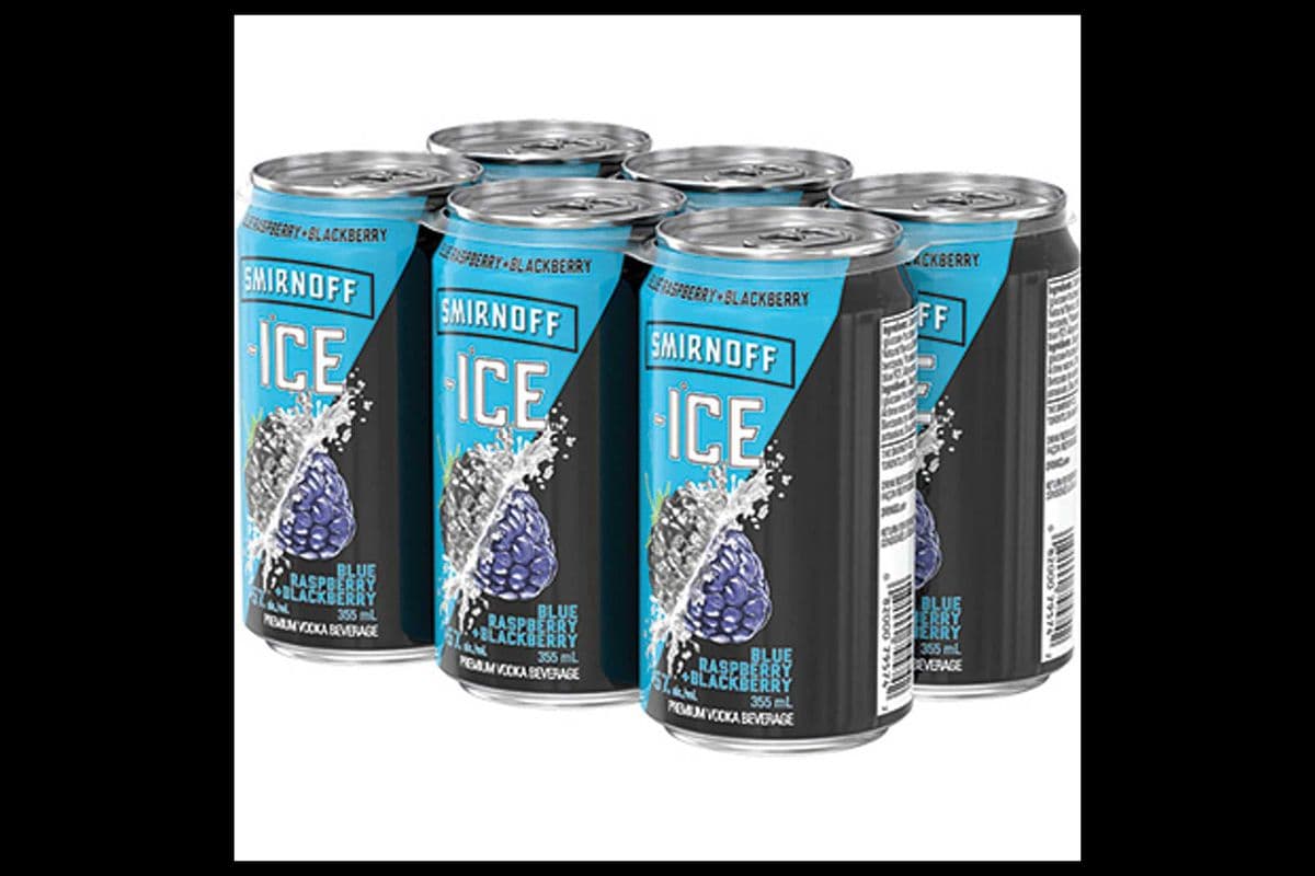 SMIRNOFF ICE BLUE RASPBERRY+BLACKBERRY (6 x 355ML CANS) (6 x 355ML)