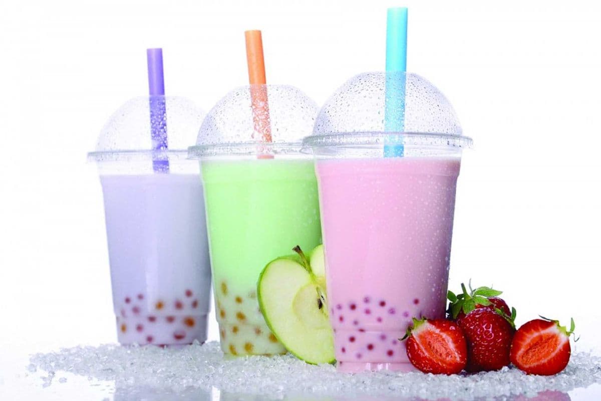 777. Green Milk Tea With Tapioca Pearls