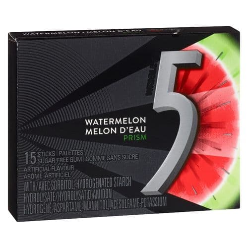 Five Watermelon Prism Gum Slim Pack (15 pcs)