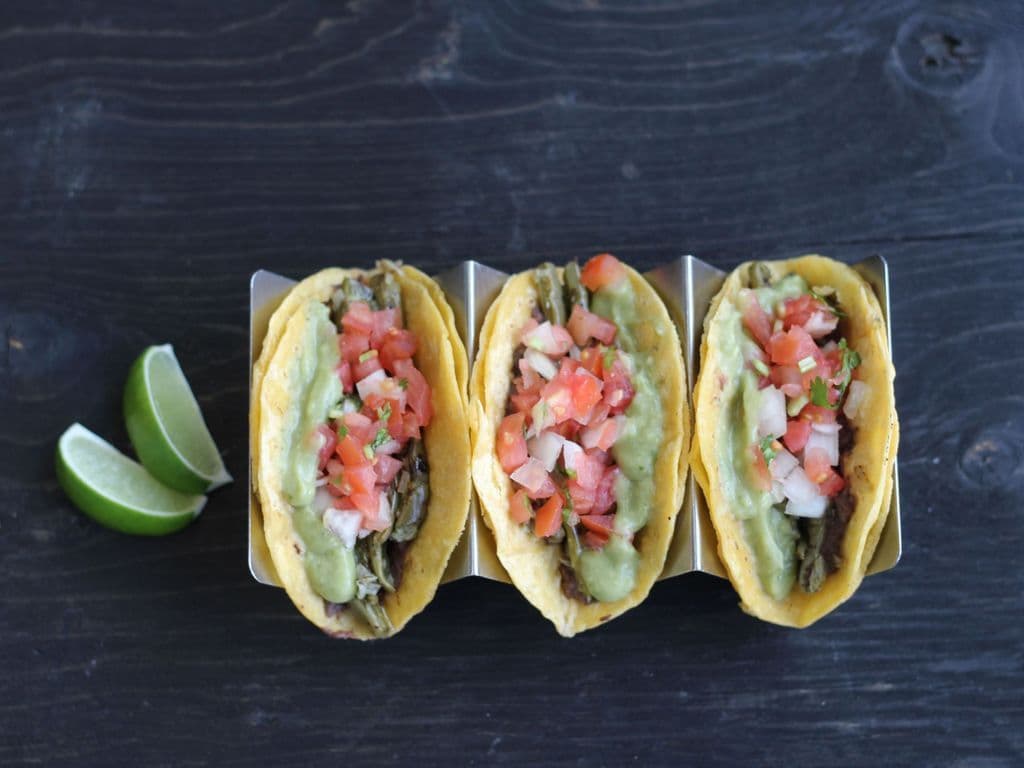 Three Cactus Tacos (Vegan)