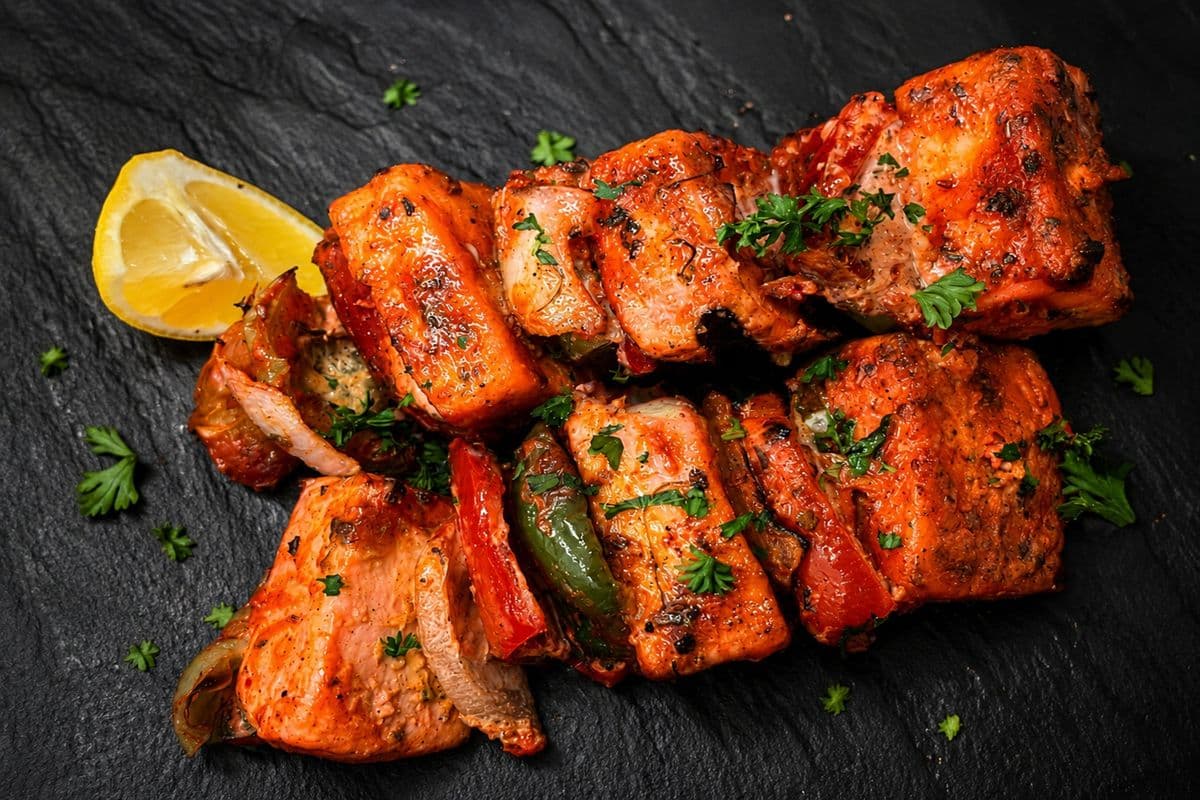 Paneer Vege Skewers - Cooked