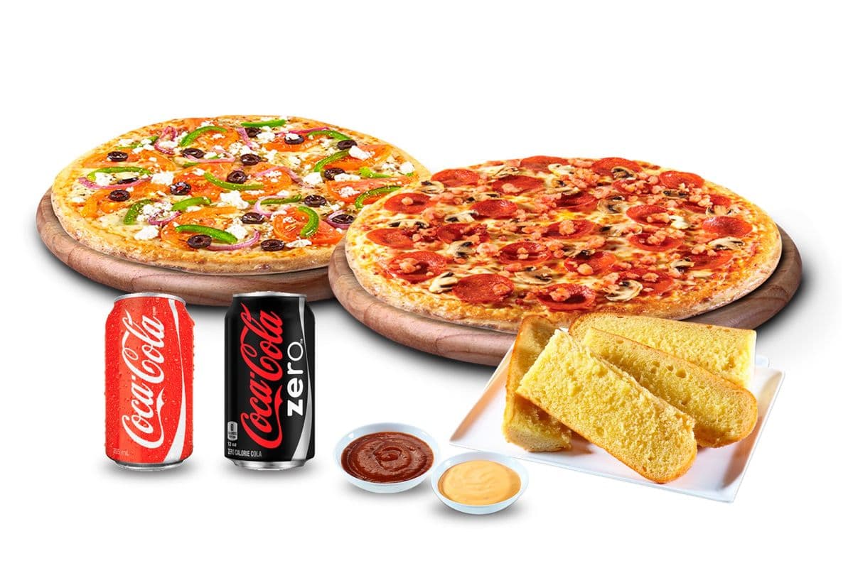 2 x 10" Pizza 2 Can Dine Plus