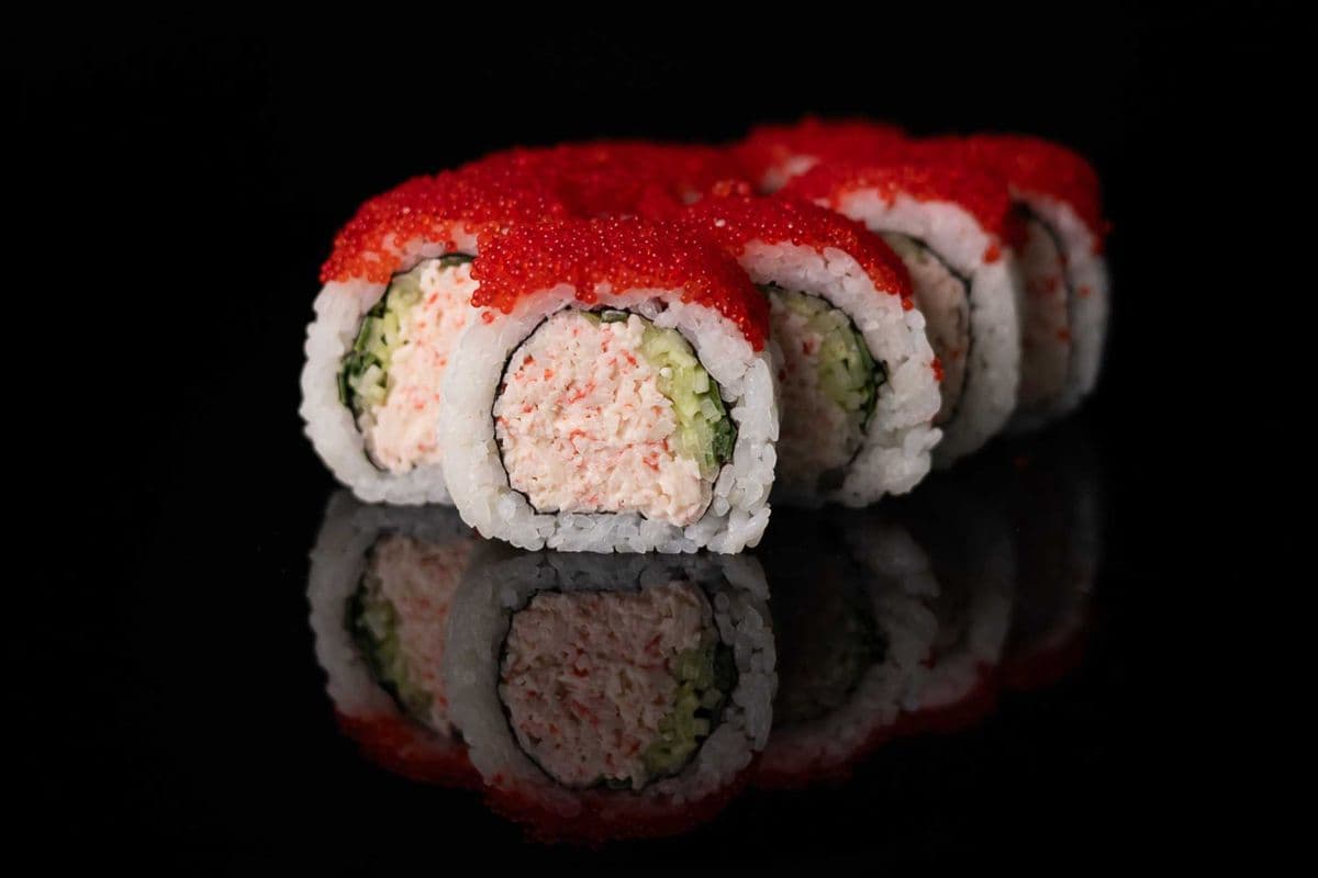 California Crab Mix in Tobiko