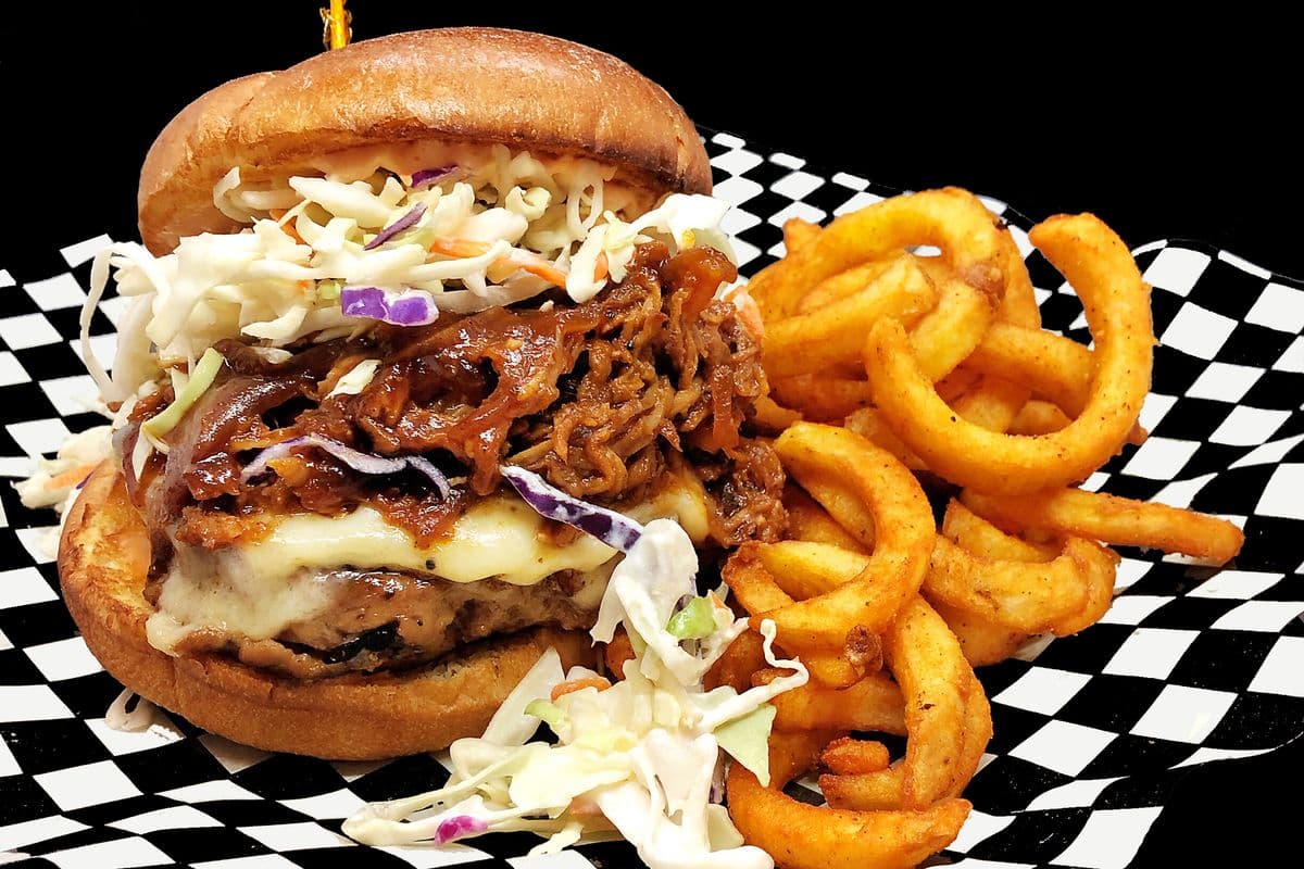 Pulled Pork Burger (double protein with beef patty)