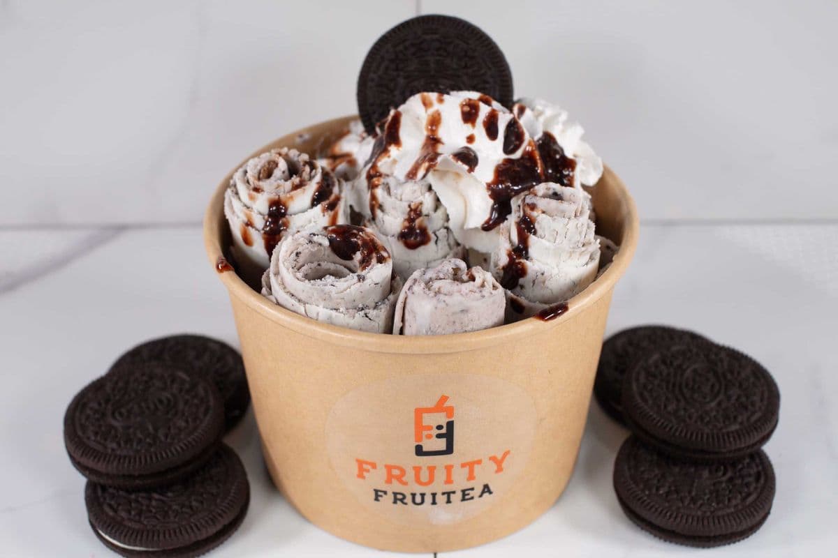 Cookies and Dreams Rolled Ice Cream