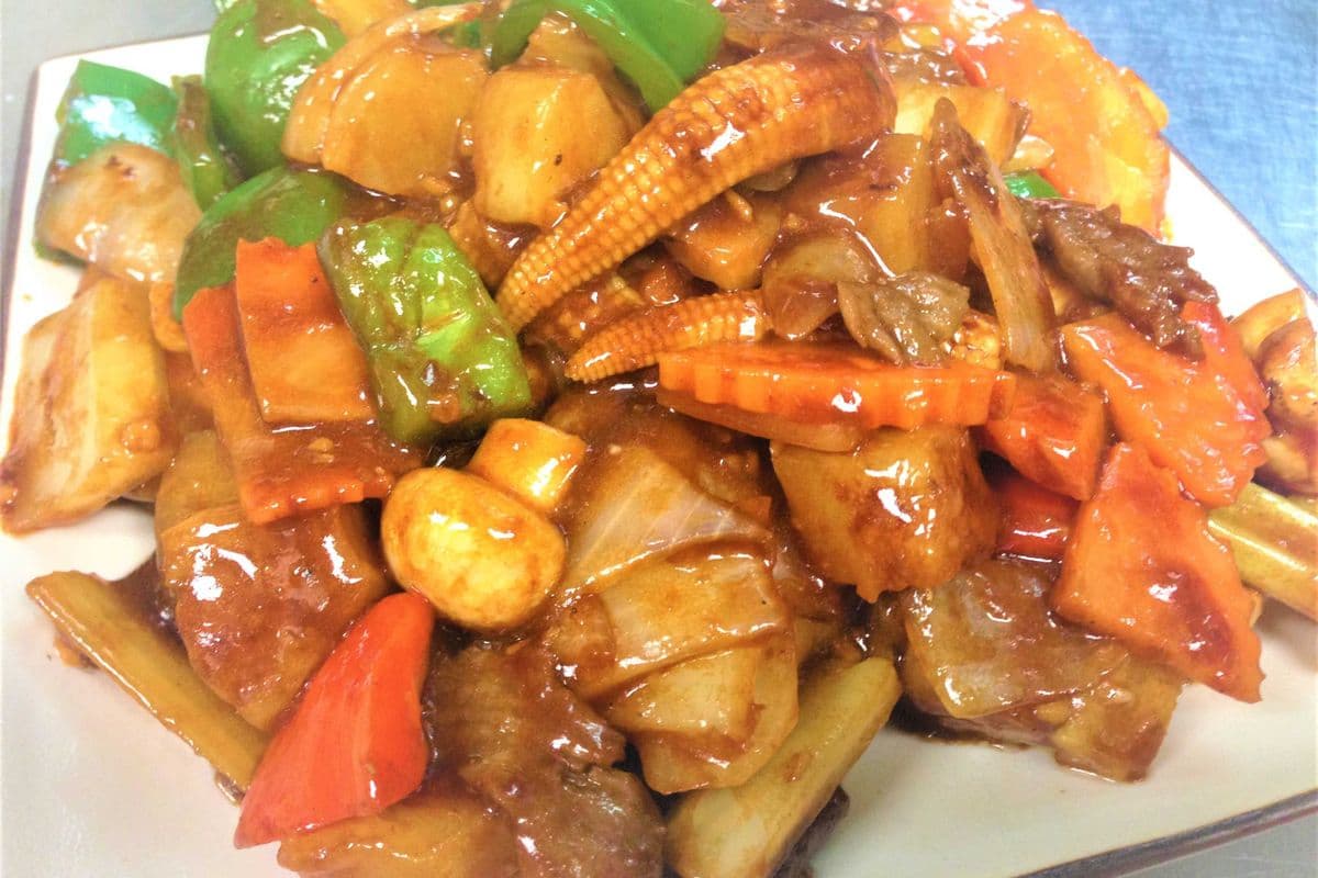 93. Satay Beef with Diced Vegetables