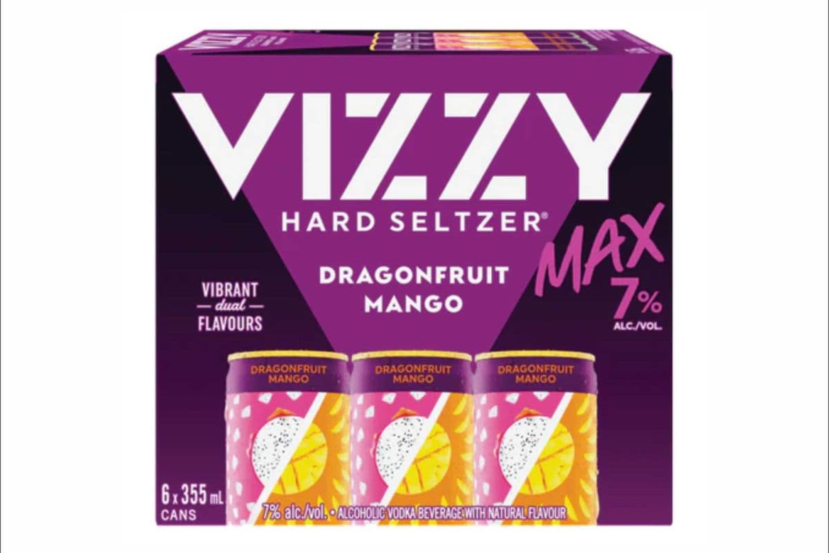 Vizzy Dragonfruit Mango Seltzer 6 Can (1 x 355ml)