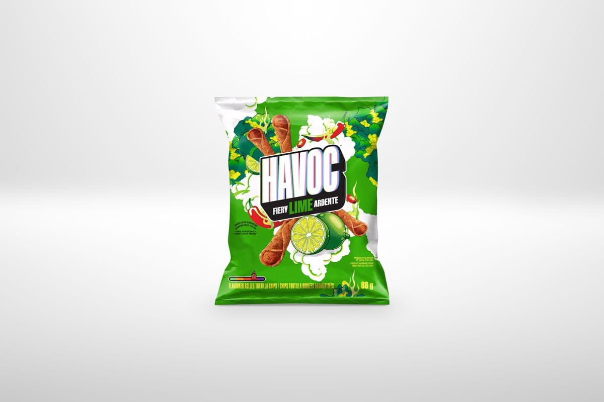 Havoc Fiery Lime Flavoured Rolled Tortilla Chips (88 g)