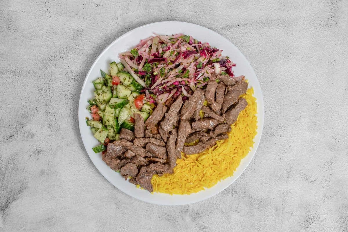 Beef Shawarma with Rice Platter