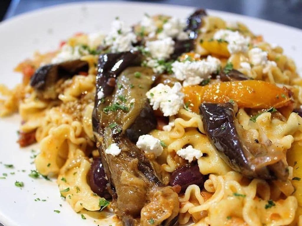 Grilled Eggplant Pasta
