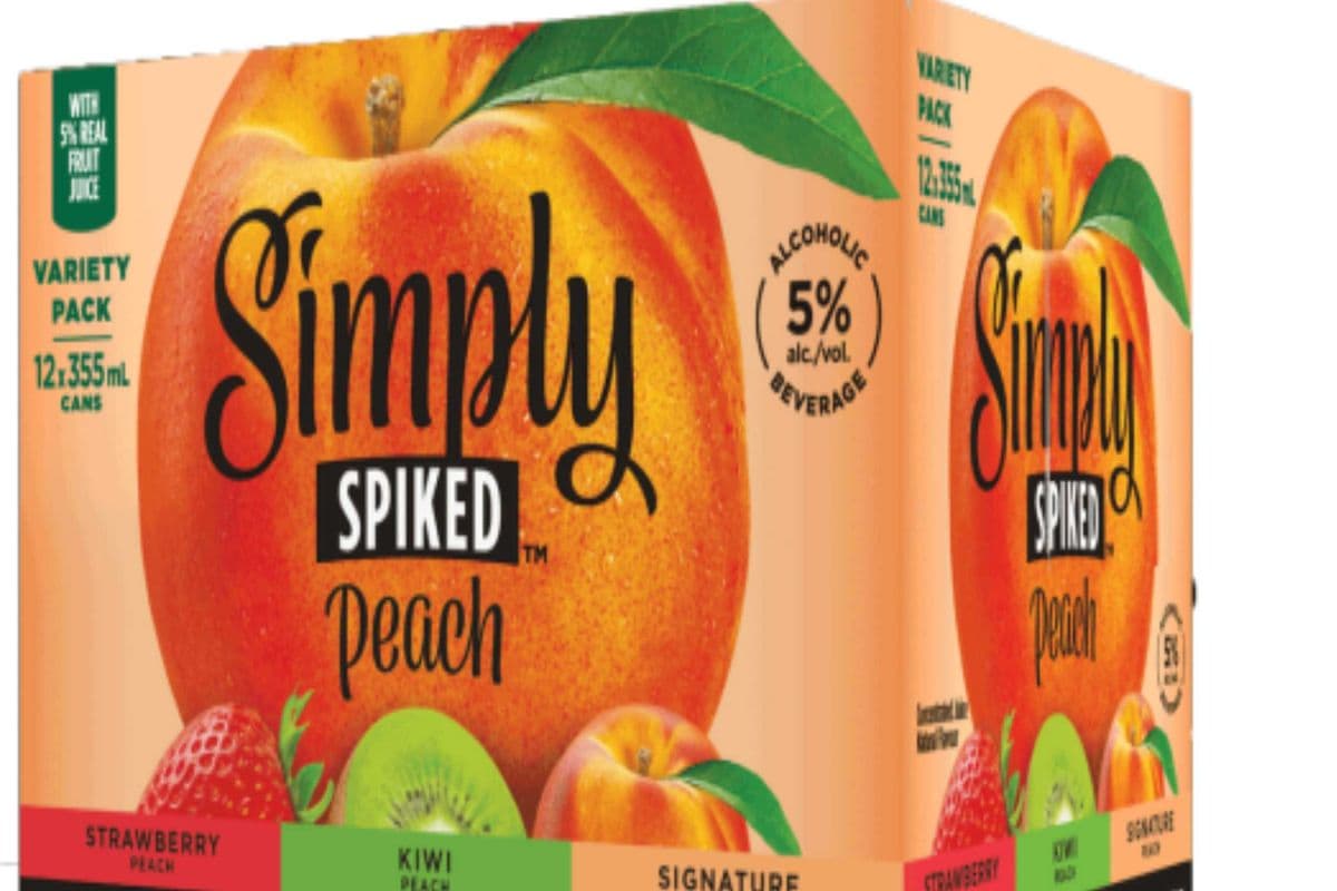 SIMPLY SPIKED PEACH MIXER 12*355ML (1 x 355ML)