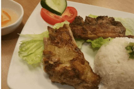 303. BBQ Lemongrass Chicken Chop on Rice