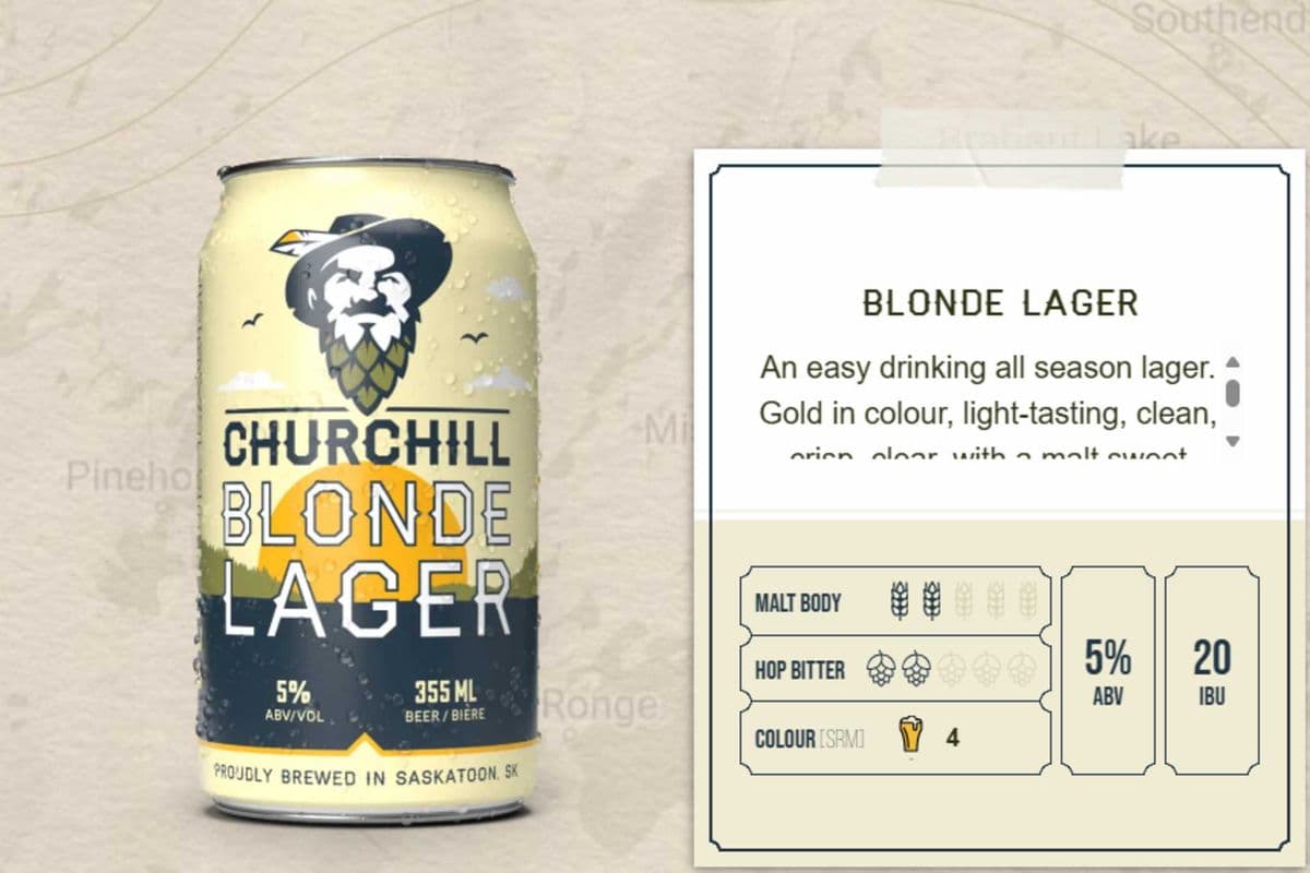 CHURCHILL-Blonde Lager (6 x 355ML)
