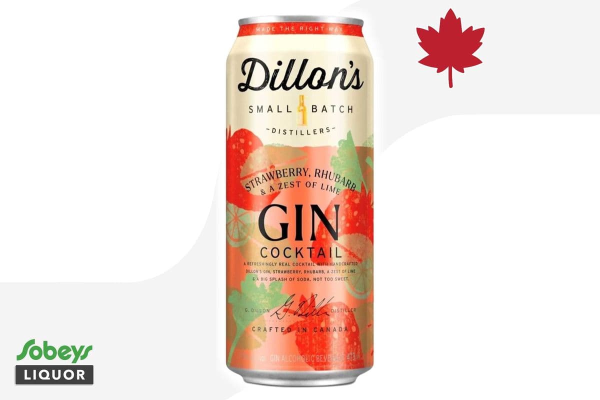 Dillon’s Strawberry Rhubarb Gin Cocktail (1 x 473 ml)