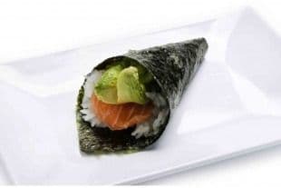 46A. Salmon Avocado Hand Roll (1 pc)