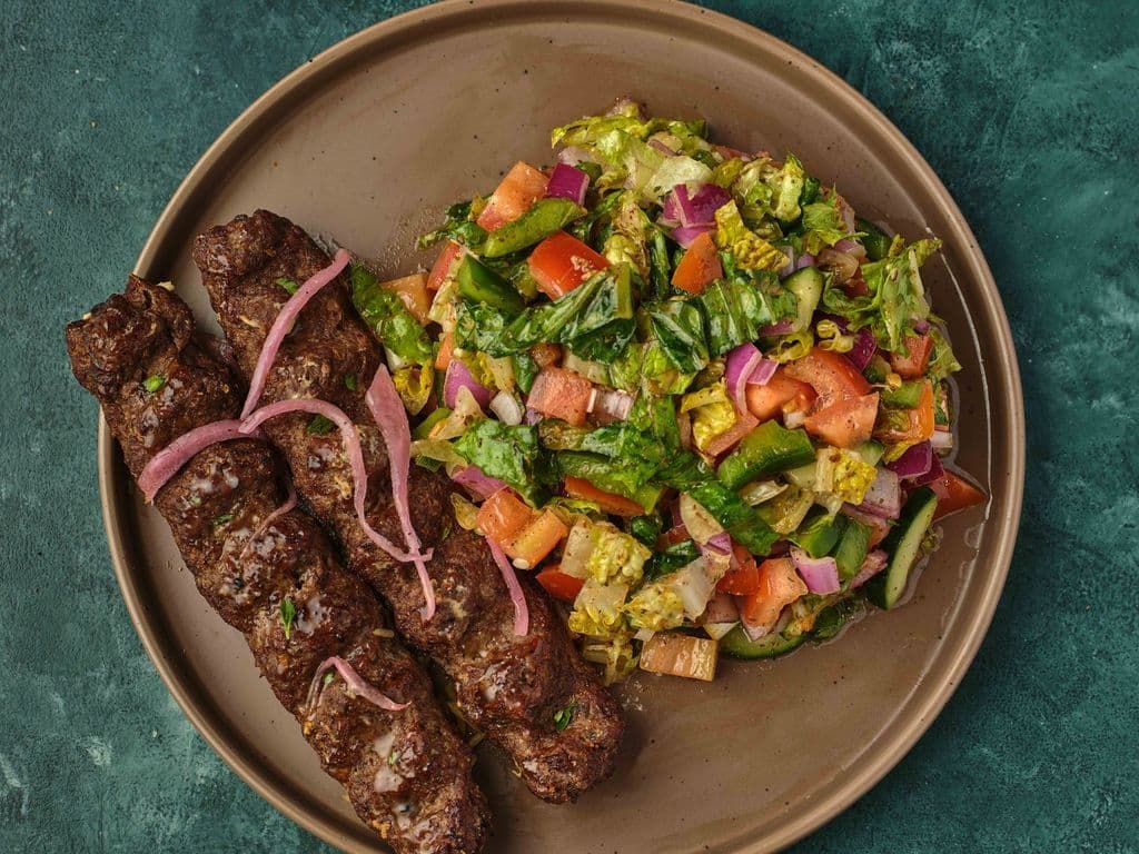 Kebab Plate with Salad