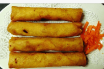 59. Deep-Fried Vegetarian Spring Rolls (4 pcs)
