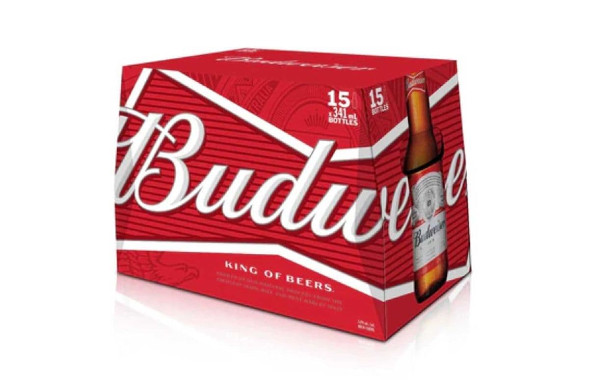 Budweiser (15 Pack Bottles) (15 x 341ml)