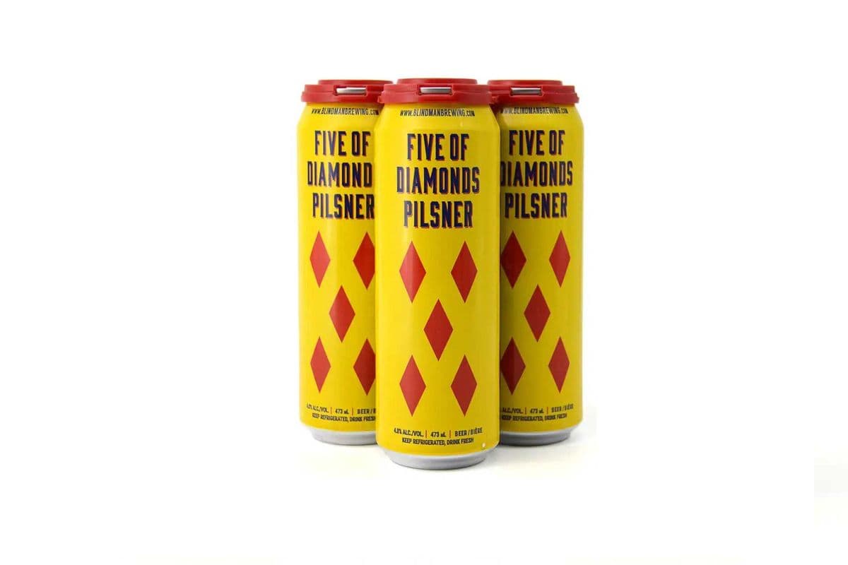 818798. BLINDMAN FIVE OF DIAMONDS PILSNER (4 x 473ML (CANS))