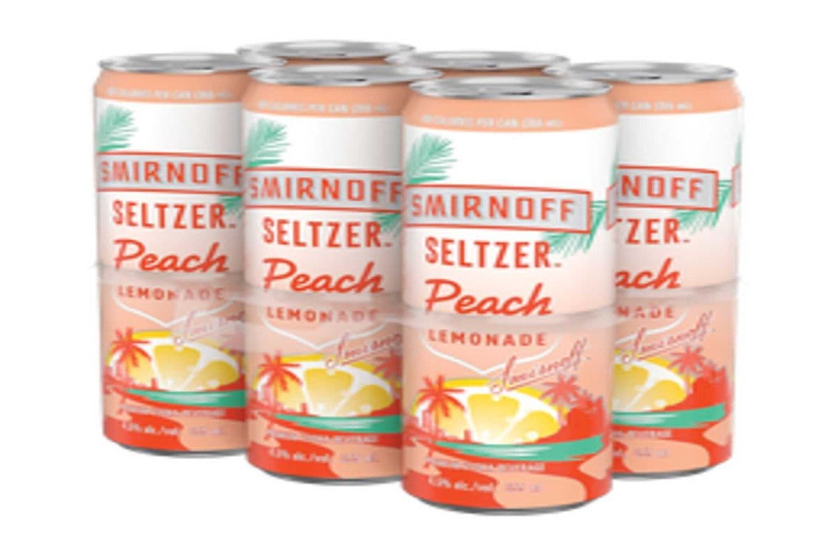 (NEW) SMIRNOFF SELTZER PEACH LEMONADE 6X355ML (6 x 355ML)