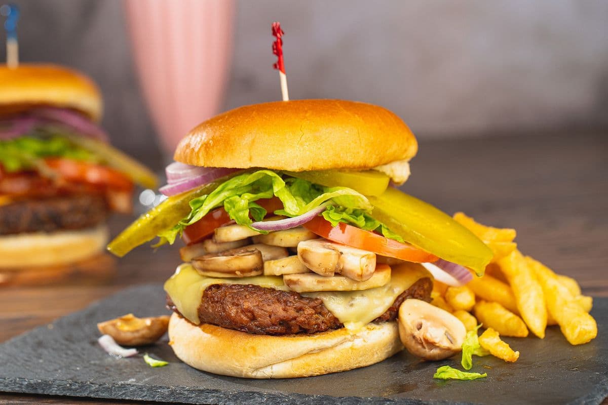 Mushroom Swiss Burger Combo