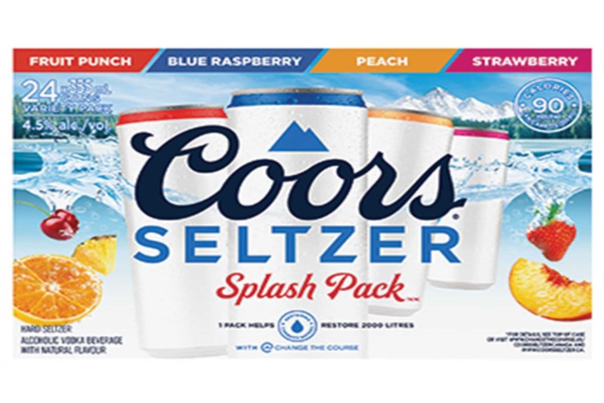 COORS SELTZER FRUIT SPLASH MIXER PACK 24 CANS (24 x 355ML)