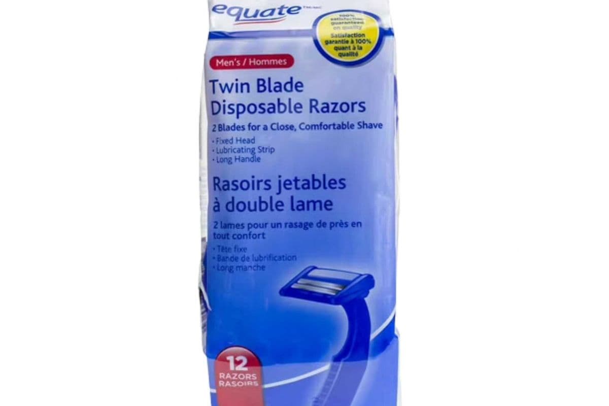 Equate Twin Blade Disposable Razors for Men - 12 Raz0rs