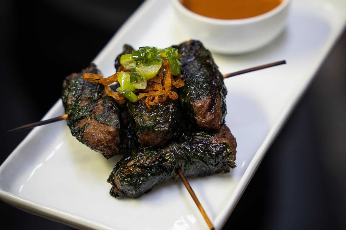 Betel-Wrapped Beef Skewers