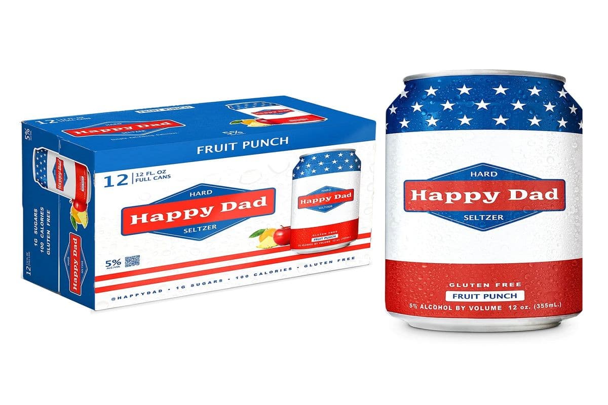 HAPPY DAD HARD SELTZER, FRUIT PUNCH (12 X 350ML) 5.0% ABV (12 x 350 mL)