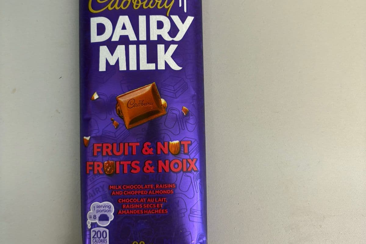 DAIRY MILK FRUIT AND NUT