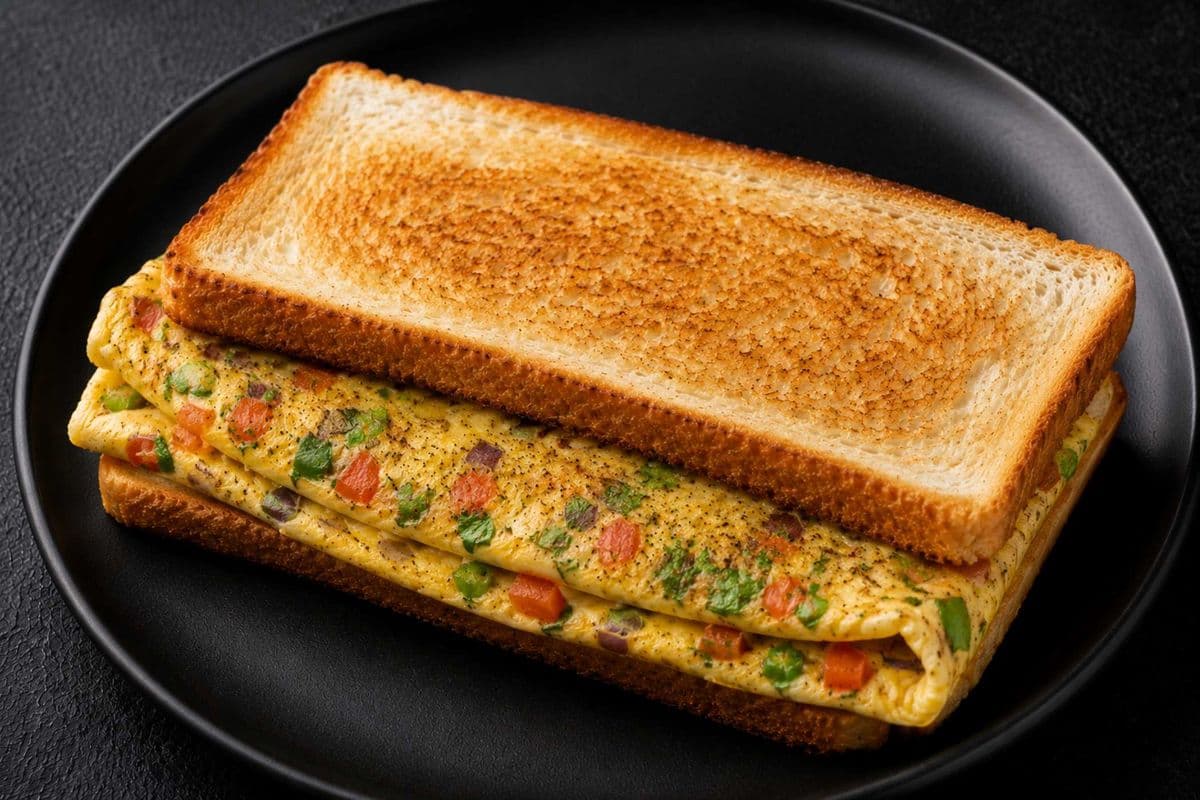 Masala Sandwich Omelette