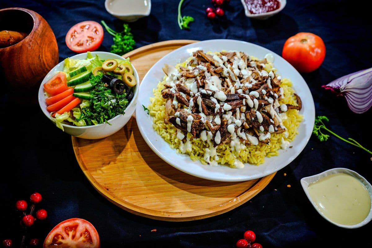 Mixed Shawarma Plate (Chicken and Beef)