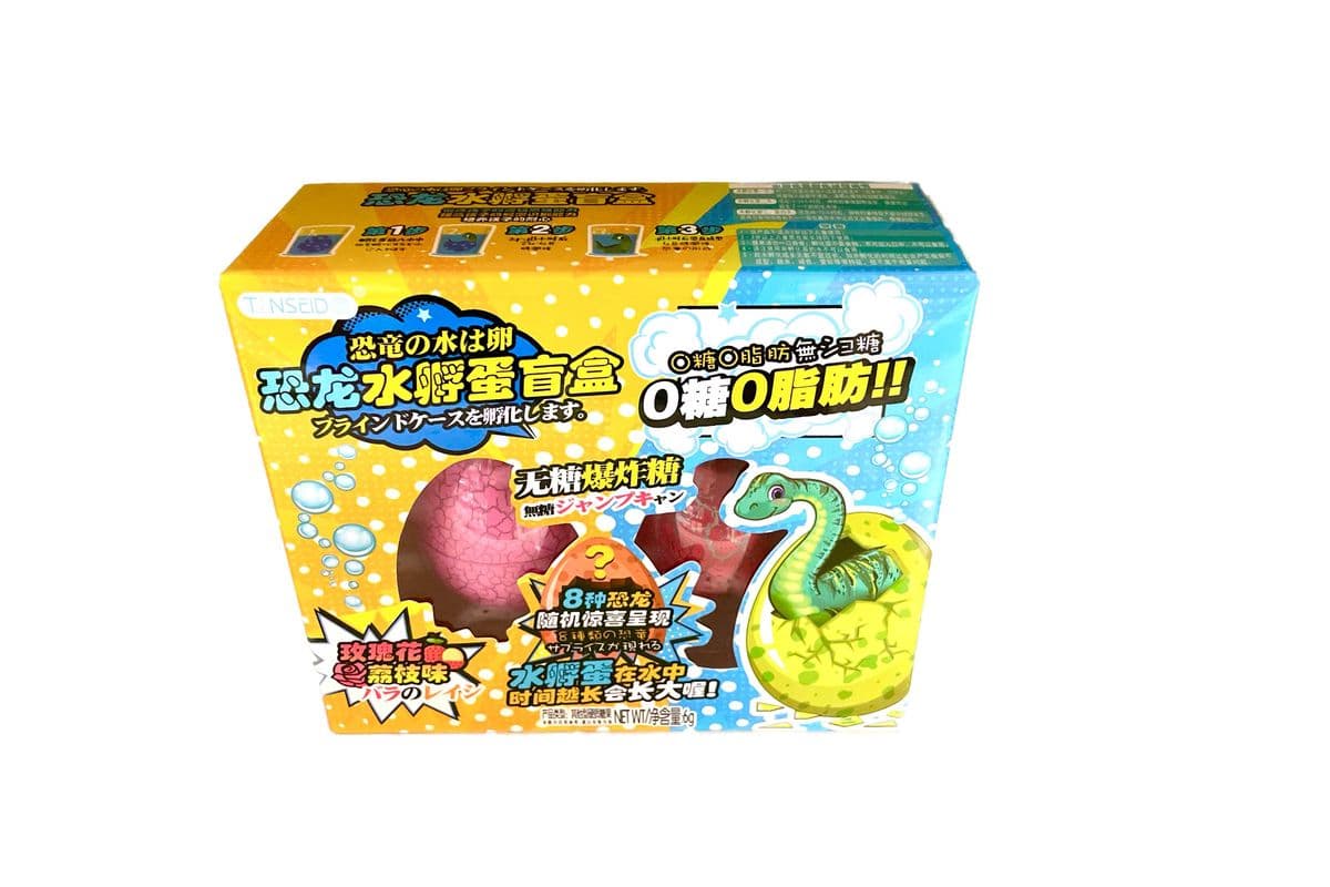TXZ Tanseido Candy Toy-Dinosaurs Rose&Lychee Flavor兔仙子水孵蛋玩具糖-恐龙