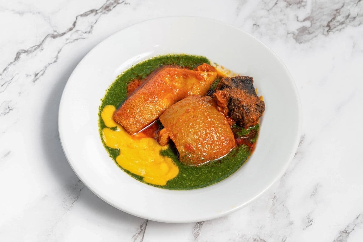 Amala with Ewedu (Gbegiri)