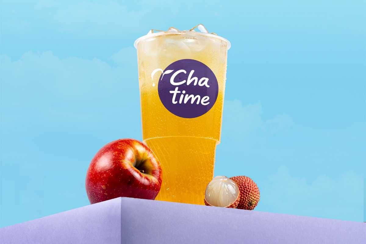 Apple Lychee Green Tea with Green Tea Jelly