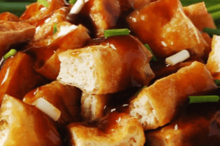 64. Deep-Fried Tofu in Oyster Sauce