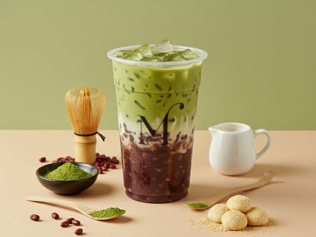 (L) A5-Matcha Milk Tea w/ Red Bean