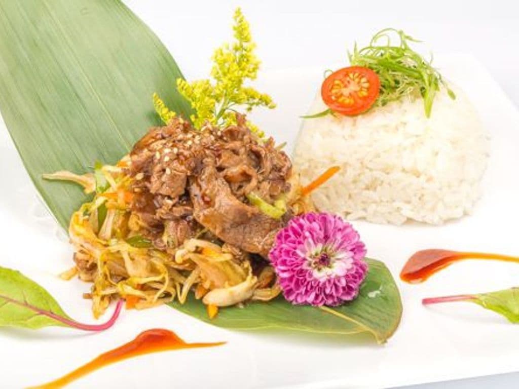 Pan Fried Spicy Beef w/Rice