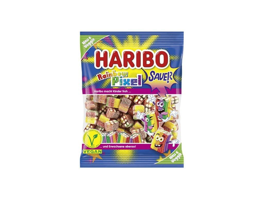 Haribo Pixel Sour Gummy Cubes 160g Vegan Gummies 